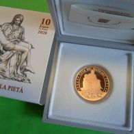 Vatikan 2020 10 Euro PP Gedenkmünze Michelangelo mit Etui