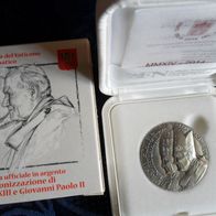 Vatikan 2014 Heiligsprechung Papst Joh. XXIII u. Joh. Paul II. Gedenk-Silbemedaille