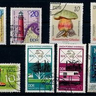 3460 - DDR Briefmarken Michel Nr 1931,1934,1936,1954,1955,1973,1984,1985 gest 1974