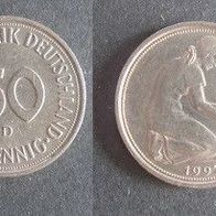 Münze Bundesrepublik Deutschland ( BRD ): 50 Pfennig 1992 - D