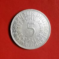 5 DMark Silberadler - Heiermann 1951 F Münze in 625er Silber