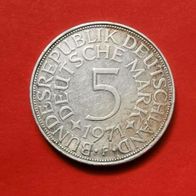 5 DMark Silberadler - Heiermann 1971 F Münze in 625er Silber