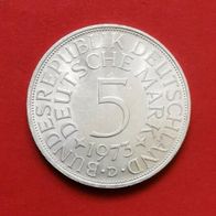 5 DMark Silberadler - Heiermann 1973 D Münze in 625er Silber