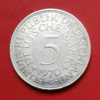 5 DMark Silberadler - Heiermann 1970 F Münze in 625er Silber