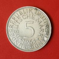 5 DMark Silberadler - Heiermann 1965 D Münze in 625er Silber