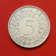 5 DMark Silberadler - Heiermann 1965 G Münze in 625er Silber