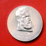 10 DDR Mark Silber Münze Ludwig Feuerbach von 1979