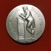 10 DDR Mark Silber Münze Johann Gottlieb Fichte von 1990