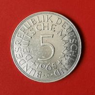 5 DMark Silberadler - Heiermann 1965 J Münze in 625er Silber