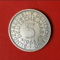 5 DMark Silberadler - Heiermann 1965 F Münze in 625er Silber