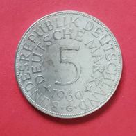 5 DMark Silberadler - Heiermann 1960 G Münze in 625er Silber