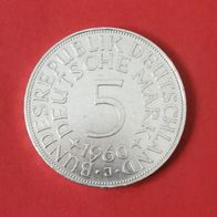 5 DMark Silberadler - Heiermann 1960 J Münze in 625er Silber