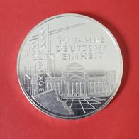 10 DM ark 10 Jahre Deutsche Einheit 2000, Prägestätte D, 925 Silber
