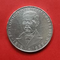 5 DMark F. W. Raiffeisen von 1968, Prägestätte J in 625er Silber