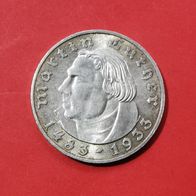 2 Mark Silbermünze von Martin Luther von 1933 A