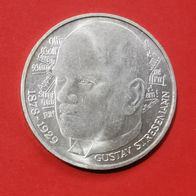 5 DMark 100. Geburtstag von Gustav Stresemann 1978, Prägestätte D in 625er Silber