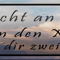 Blechschild Spruch 46x10 cm Zweifle nicht an dir selbst Deko Schild tin