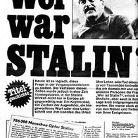Zeitung Artikel "Wer war Stalin" DDR Russland