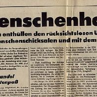 Zeitung DDR Menschenhändler Dokument 1989 ND