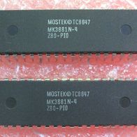 2 Stück - IC - MOSTEK TC8647 / MK3881N-4 / Z80-PIO - 40 pins - NOS - New Old Stock