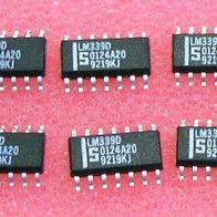 10 Stück - Signetics IC LM339D Quad Differential Voltage Comparator 14 pins - NOS