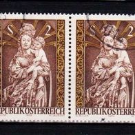 H531 Österreich Mi. Nr. 1472 2x Weihnachten 1974 o <