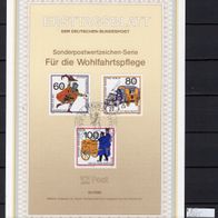 Berlin 1989 Wohlfahrt: Postbeförderung MiNr. 852 - 854 ETB 15/1989 ESST