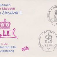 Ersttagsbrief FDC Besuch Königin Elizabeth II. in Bonn (18.5.65)