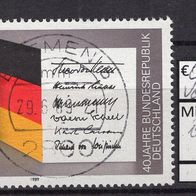 BRD / Bund 1989 40 Jahre Bundesrepublik Deutschland MiNr. 1421 Vollstempel -2-