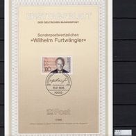 Berlin 1986 100. Geburtstag von Wilhelm Furtwängler MiNr. 750 ETB 1/1986 ESST