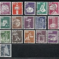 Deutschland, 1975-1982, Industrie und Technik, 23 Marken komplett, gestempelt