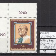 Österreich 1986 50. Todestag von Otto Stoessl MiNr. 1860 postfrisch Eckrand