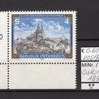 Österreich 1986 100 Jahre Observatorium auf dem Sonnblick MiNr. 1857 postfrisch ER