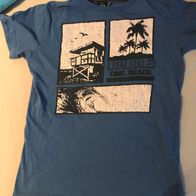 Dognose T-Shirt blau mit Beach Print, Gr.170/ 176, neuwertig