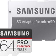 Samsung PRO Endurance 64 GB microSDXC UHS-I U1 microSD Speicherkarte inkl. SD-Adapter