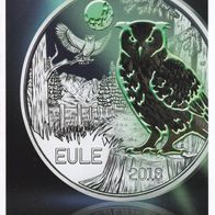 FOLDER zu 3 Euro Österreich Tiertaler EULE / OWL 2018 - Keine Münze!