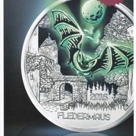 Folder zu 3 Euro Österreich Tiertaler Fledermaus / Bat 2016 - Keine Münze!