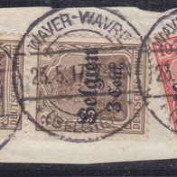 Dt. Besetzung 1. Weltkrieg - Belgien Michel  Briefstück o #048206