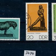 3474 - DDR Briefmarken Michel Nr 2141,2142,2144 gest Jahrg.1976