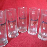 Bierseidel Bierhumpen Glas mit Henkel Braugold 1997 - 2001 0,2 L