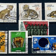 3489 - DDR Briefmarken Michel Nr 2322 - 2324,2357,2368,2370,2372 gest Jahrg.1978