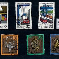 3493 - DDR Briefmarken Michel Nr 2303,2305,2306,2326 -2328 gest Jahrg.1978