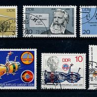 3498 - DDR Briefmarken Michel Nr 2336,2337,2339,2355,2360,2361 gest Jahrg.1978