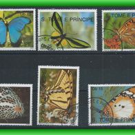 Sao Tome et Principe MiNr. 1191 - 1196 gestempelt, Schmetterlinge(3204)