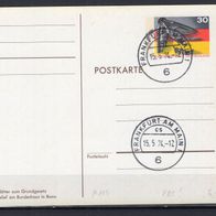BRD / Bund 1974 Sonderpostkarte 25 Jahre BRD PSo 4 gestempelt 15.5.74