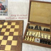 altes Schach 50er Jahre reg. u.s. pat. off. * Figuren wahrscheinlich Bakelit