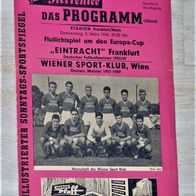 1960 Eintracht Frankfurt - WIENER SK Österreich EC Viertelfinale SEHR SELTEN