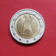 2 Euro Münze Deutschland Bundesadler 2021 J, nur 44.500 Stück, sehr selten