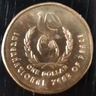 AUS : Australien 1 Dollar Jahr des Friedens 1986
