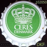 Ceres Bier Brauerei Kronkorken in grün-weiss Dänemark Denmark neu und unbenutzt Krone